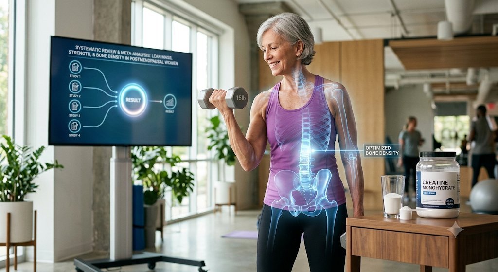 Créatine après la ménopause : ce que dit la science sur le muscle, la force et les os