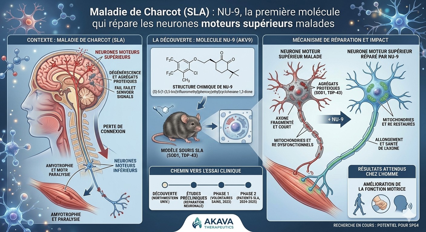 Infographic: NU-9, a molecule that repairs upper motor neurons in ALS