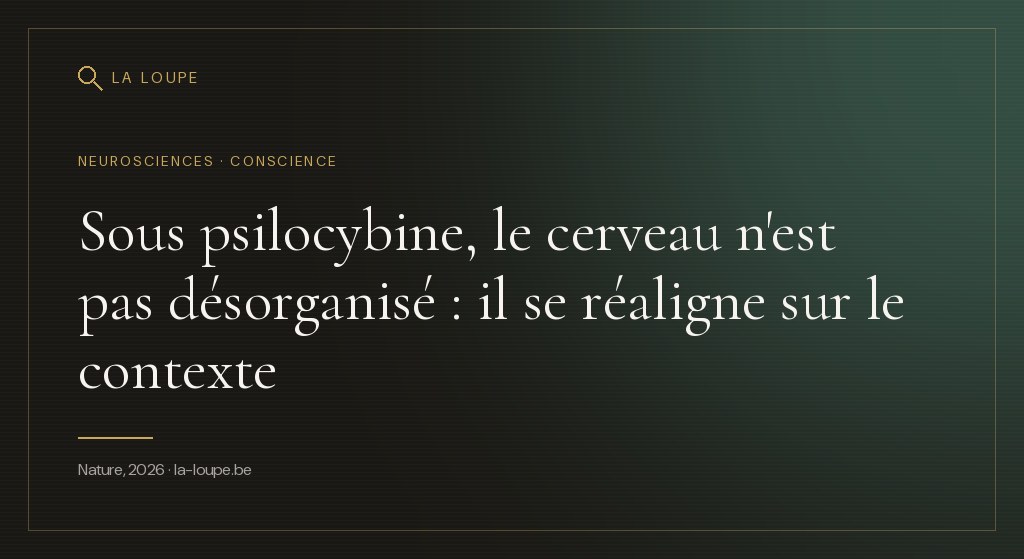 Illustration : un réseau cérébral stylisé dont les trajectoires lumineuses se réorganisent en motifs cohérents autour d'une silhouette humaine, sur fond de couleurs douces
