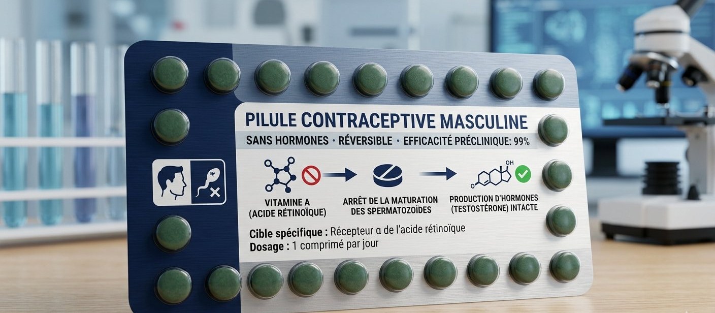 Pilule contraceptive masculine YCT-529 — premier essai humain